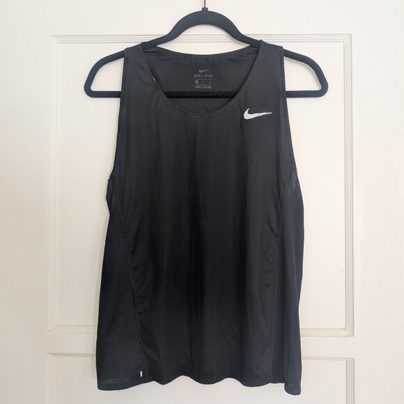 Nike Dri-Fit Racer Back Tank Top Singlet - Black Medium - Picture 1 of 4